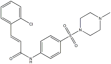 (E)-3-(2-chlorophenyl)-N-{4-[(4-methyl-1-piperazinyl)sulfonyl]phenyl}-2-propenamide Struktur