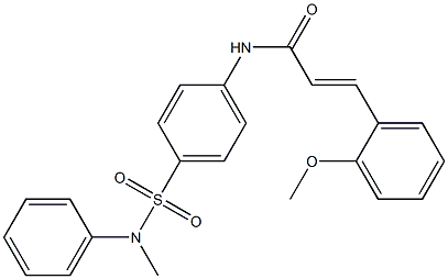 (E)-3-(2-methoxyphenyl)-N-{4-[(methylanilino)sulfonyl]phenyl}-2-propenamide Struktur