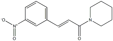 (E)-3-(3-nitrophenyl)-1-(1-piperidinyl)-2-propen-1-one Struktur