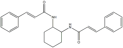 (E)-3-phenyl-N-(2-{[(E)-3-phenyl-2-propenoyl]amino}cyclohexyl)-2-propenamide Struktur