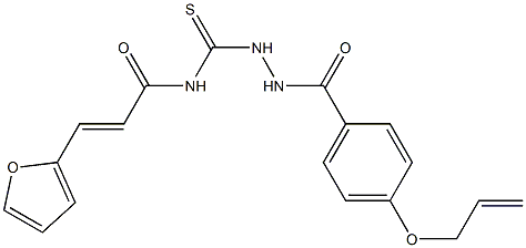 (E)-N-({2-[4-(allyloxy)benzoyl]hydrazino}carbothioyl)-3-(2-furyl)-2-propenamide Struktur