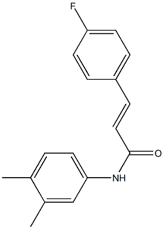 (E)-N-(3,4-dimethylphenyl)-3-(4-fluorophenyl)-2-propenamide Struktur