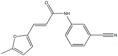 (E)-N-(3-cyanophenyl)-3-(5-methyl-2-furyl)-2-propenamide Struktur