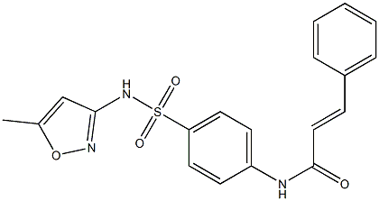 (E)-N-(4-{[(5-methyl-3-isoxazolyl)amino]sulfonyl}phenyl)-3-phenyl-2-propenamide Struktur