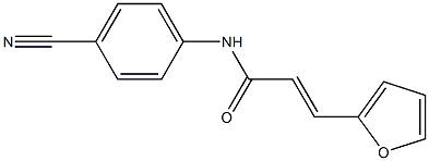 (E)-N-(4-cyanophenyl)-3-(2-furyl)-2-propenamide Struktur