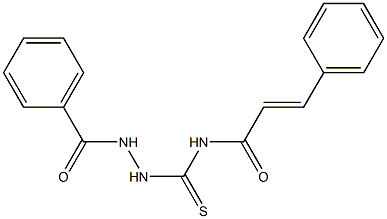 (E)-N-[(2-benzoylhydrazino)carbothioyl]-3-phenyl-2-propenamide Struktur