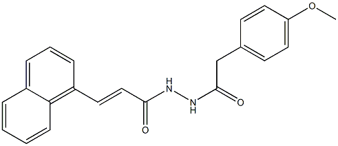 (E)-N'-[2-(4-methoxyphenyl)acetyl]-3-(1-naphthyl)-2-propenohydrazide Struktur