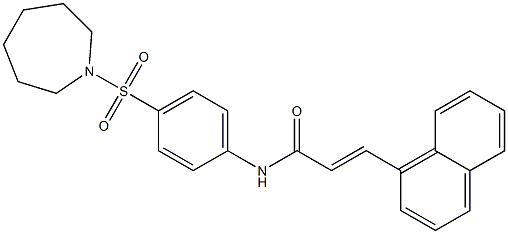 (E)-N-[4-(1-azepanylsulfonyl)phenyl]-3-(1-naphthyl)-2-propenamide Struktur