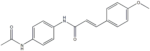 (E)-N-[4-(acetylamino)phenyl]-3-(4-methoxyphenyl)-2-propenamide Struktur