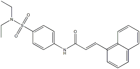 (E)-N-{4-[(diethylamino)sulfonyl]phenyl}-3-(1-naphthyl)-2-propenamide Struktur