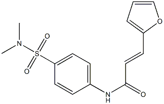 (E)-N-{4-[(dimethylamino)sulfonyl]phenyl}-3-(2-furyl)-2-propenamide Struktur