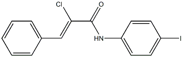 (Z)-2-chloro-N-(4-iodophenyl)-3-phenyl-2-propenamide Struktur