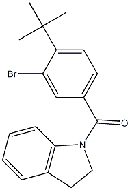 [3-bromo-4-(tert-butyl)phenyl](2,3-dihydro-1H-indol-1-yl)methanone Struktur