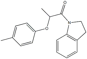 1-(2,3-dihydro-1H-indol-1-yl)-2-(4-methylphenoxy)-1-propanone Struktur