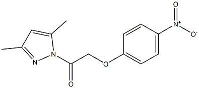 1-(3,5-dimethyl-1H-pyrazol-1-yl)-2-(4-nitrophenoxy)-1-ethanone Struktur