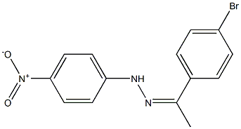 1-(4-bromophenyl)-1-ethanone N-(4-nitrophenyl)hydrazone Struktur