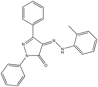 1,3-diphenyl-1H-pyrazole-4,5-dione 4-[N-(2-methylphenyl)hydrazone] Struktur