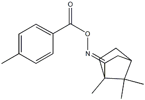 N-[(4-methylbenzoyl)oxy]-N-(1,7,7-trimethylbicyclo[2.2.1]hept-2-ylidene)amine Struktur