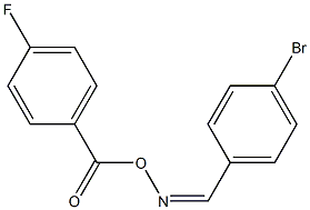 N-[(Z)-(4-bromophenyl)methylidene]-N-[(4-fluorobenzoyl)oxy]amine Struktur