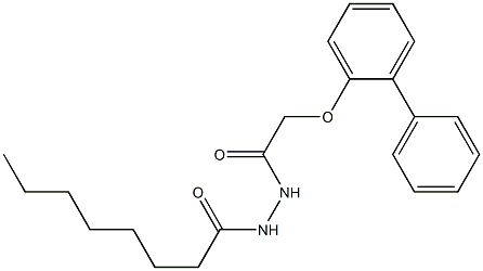 2-([1,1'-biphenyl]-2-yloxy)-N'-octanoylacetohydrazide Struktur