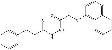 2-(1-naphthyloxy)-N'-(3-phenylpropanoyl)acetohydrazide Struktur