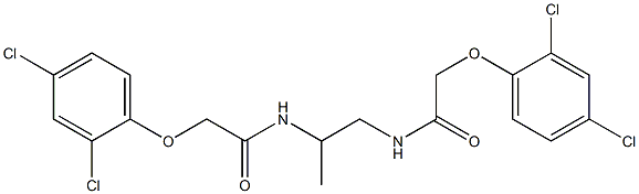 2-(2,4-dichlorophenoxy)-N-(2-{[2-(2,4-dichlorophenoxy)acetyl]amino}-1-methylethyl)acetamide Struktur