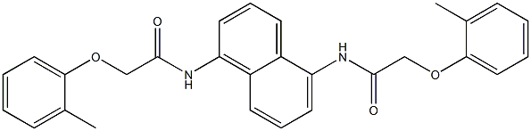 2-(2-methylphenoxy)-N-(5-{[2-(2-methylphenoxy)acetyl]amino}-1-naphthyl)acetamide Struktur