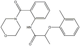 2-(2-methylphenoxy)-N-[2-(4-morpholinylcarbonyl)phenyl]propanamide Struktur