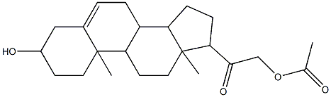 2-(3-hydroxy-10,13-dimethyl-2,3,4,7,8,9,10,11,12,13,14,15,16,17-tetradecahydro-1H-cyclopenta[a]phenanthren-17-yl)-2-oxoethyl acetate Struktur