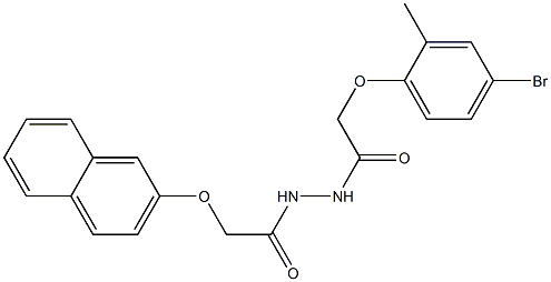 2-(4-bromo-2-methylphenoxy)-N'-[2-(2-naphthyloxy)acetyl]acetohydrazide Struktur