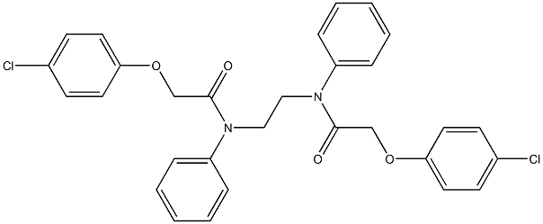 2-(4-chlorophenoxy)-N-(2-{[2-(4-chlorophenoxy)acetyl]anilino}ethyl)-N-phenylacetamide Struktur