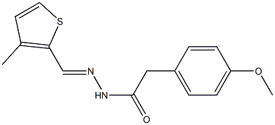 2-(4-methoxyphenyl)-N'-[(E)-(3-methyl-2-thienyl)methylidene]acetohydrazide Struktur