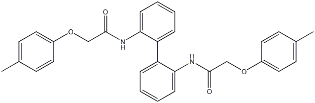 2-(4-methylphenoxy)-N-(2'-{[2-(4-methylphenoxy)acetyl]amino}[1,1'-biphenyl]-2-yl)acetamide Struktur