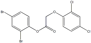 2,4-dibromophenyl 2-(2,4-dichlorophenoxy)acetate Struktur