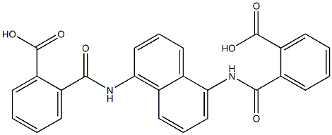 2-[({5-[(2-carboxybenzoyl)amino]-1-naphthyl}amino)carbonyl]benzoic acid Struktur