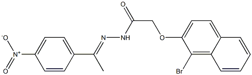 2-[(1-bromo-2-naphthyl)oxy]-N'-[(E)-1-(4-nitrophenyl)ethylidene]acetohydrazide Struktur