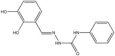 2-[(E)-(2,3-dihydroxyphenyl)methylidene]-N-phenyl-1-hydrazinecarboxamide Struktur