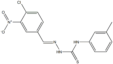 2-[(E)-(4-chloro-3-nitrophenyl)methylidene]-N-(3-methylphenyl)-1-hydrazinecarbothioamide Struktur