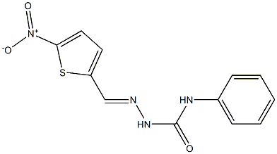 2-[(E)-(5-nitro-2-thienyl)methylidene]-N-phenyl-1-hydrazinecarboxamide Struktur