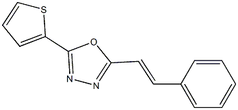 2-[(E)-2-phenylethenyl]-5-(2-thienyl)-1,3,4-oxadiazole Struktur