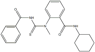 2-[[(benzoylamino)carbothioyl](methyl)amino]-N-cyclohexylbenzamide Struktur