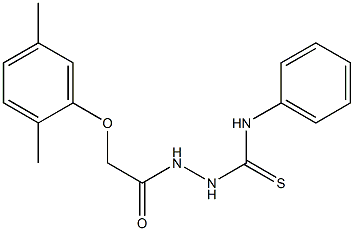 2-[2-(2,5-dimethylphenoxy)acetyl]-N-phenyl-1-hydrazinecarbothioamide Struktur