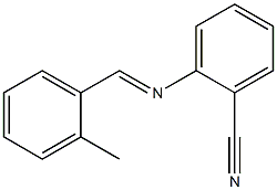 2-{[(E)-(2-methylphenyl)methylidene]amino}benzonitrile Struktur