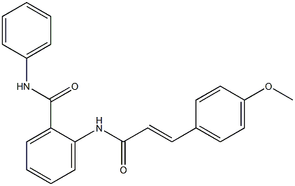 2-{[(E)-3-(4-methoxyphenyl)-2-propenoyl]amino}-N-phenylbenzamide Struktur