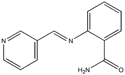 2-{[(E)-3-pyridinylmethylidene]amino}benzamide Struktur