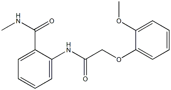 2-{[2-(2-methoxyphenoxy)acetyl]amino}-N-methylbenzamide Struktur