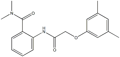 2-{[2-(3,5-dimethylphenoxy)acetyl]amino}-N,N-dimethylbenzamide Struktur