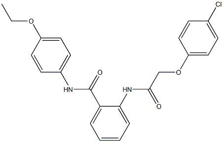 2-{[2-(4-chlorophenoxy)acetyl]amino}-N-(4-ethoxyphenyl)benzamide Struktur