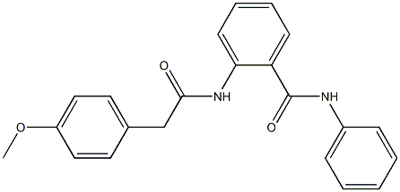 2-{[2-(4-methoxyphenyl)acetyl]amino}-N-phenylbenzamide Struktur