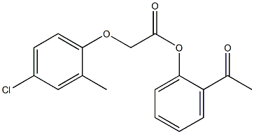 2-acetylphenyl 2-(4-chloro-2-methylphenoxy)acetate Struktur